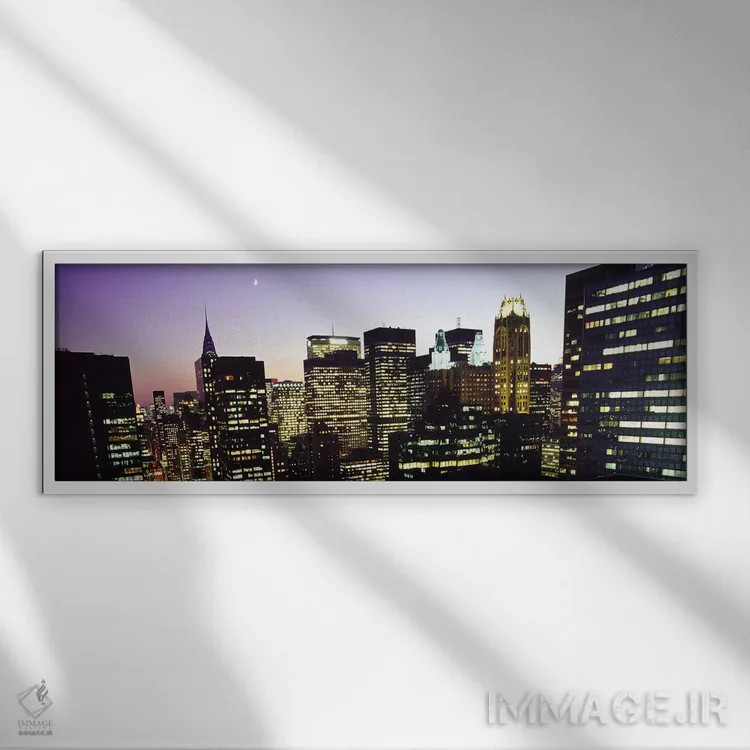 تابلو دکوراتیو Manhattan, New York City, New York State, USA,ساختمان ه… اثر پانورامیک ایمجز - نمای قابدار سفید