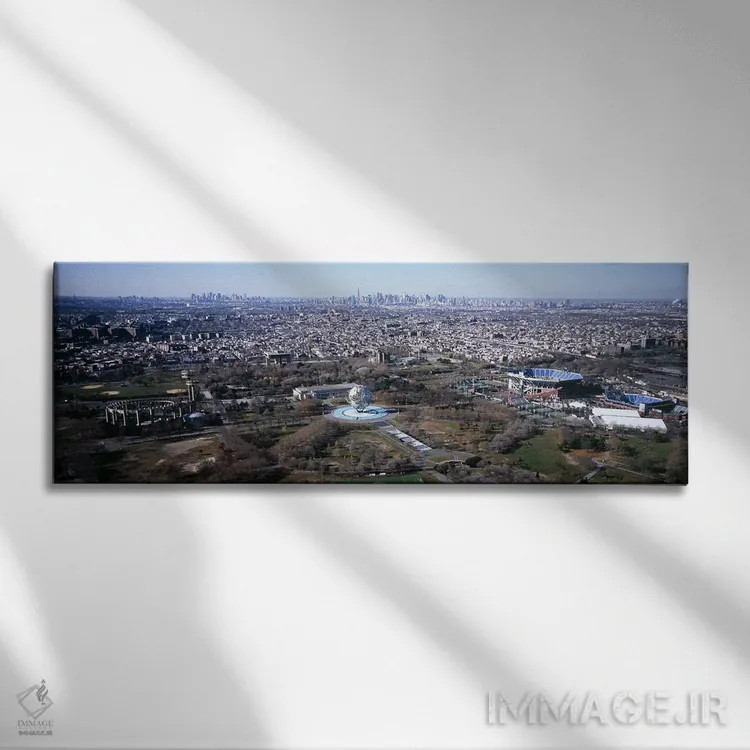 تابلو دکوراتیو From Queens Looking Towards Manhattan, NYC, New York Ci… اثر پانورامیک ایمجز - نمای روبهرو روی دیوار