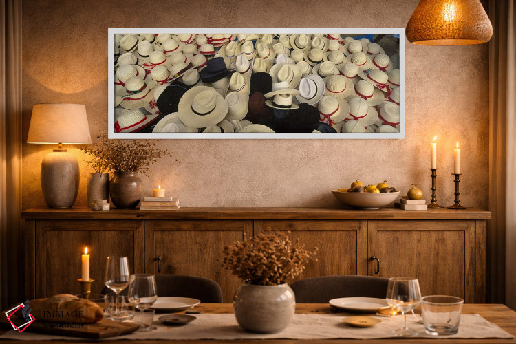 تابلو دکوراتیو San Francisco El Alto, Guatemala,نمای بالا از کلاه ها د… اثر پانورامیک ایمجز - D1W