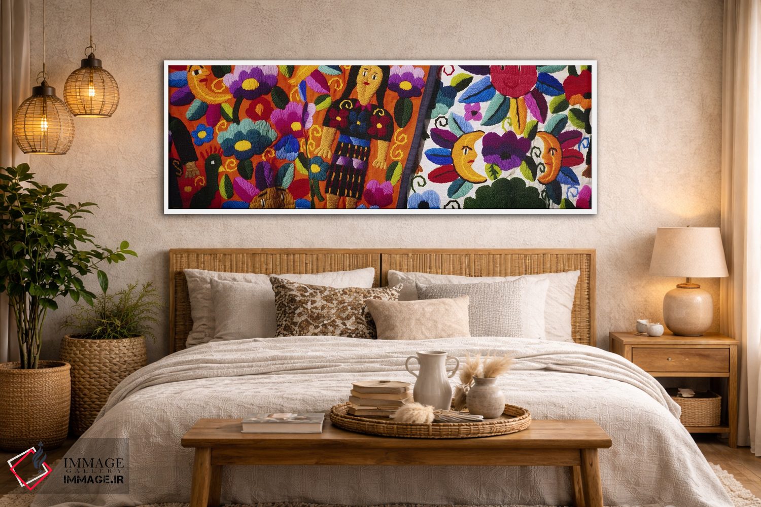 تابلو دکوراتیو Guatemala,نمای نزدیک از منسوجات سنتی، گواتمالا اثر پانورامیک ایمجز - D5W