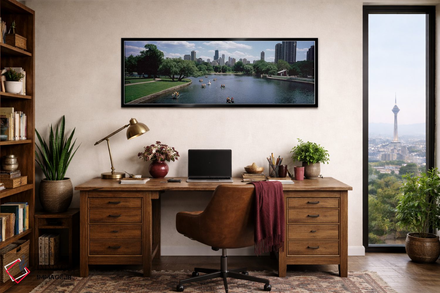 تابلو دکوراتیو Lincoln Park, Chicago, Illinois, USA,نمای بالا از گروهی… اثر پانورامیک ایمجز - D2B