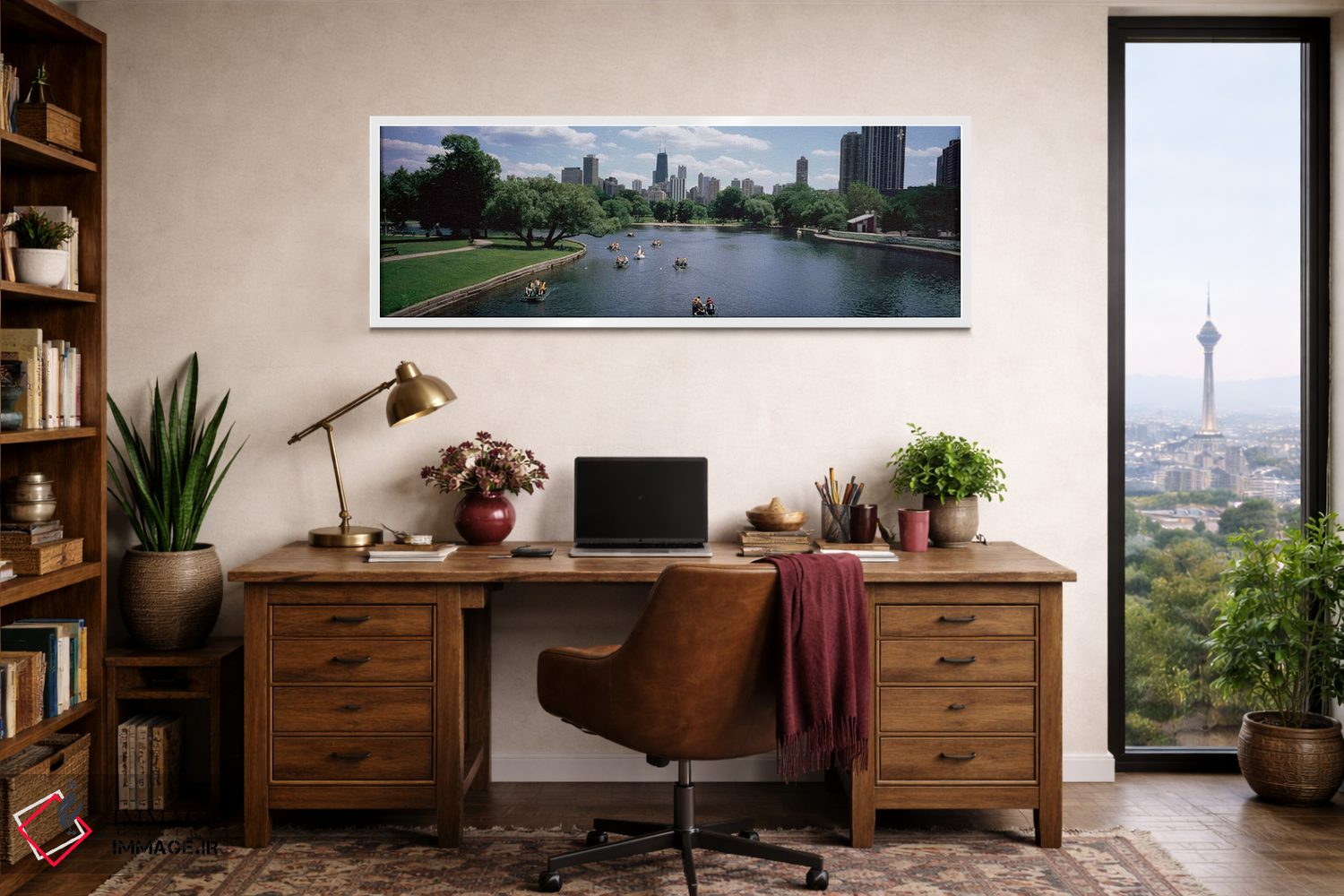 تابلو دکوراتیو Lincoln Park, Chicago, Illinois, USA,نمای بالا از گروهی… اثر پانورامیک ایمجز - D1W