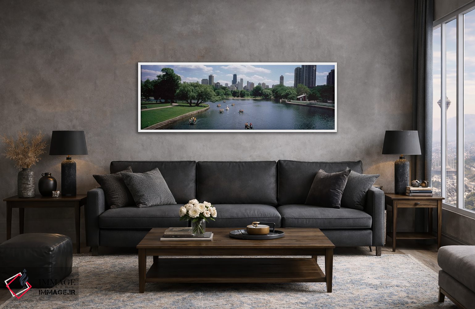 تابلو دکوراتیو Lincoln Park, Chicago, Illinois, USA,نمای بالا از گروهی… اثر پانورامیک ایمجز - D3W