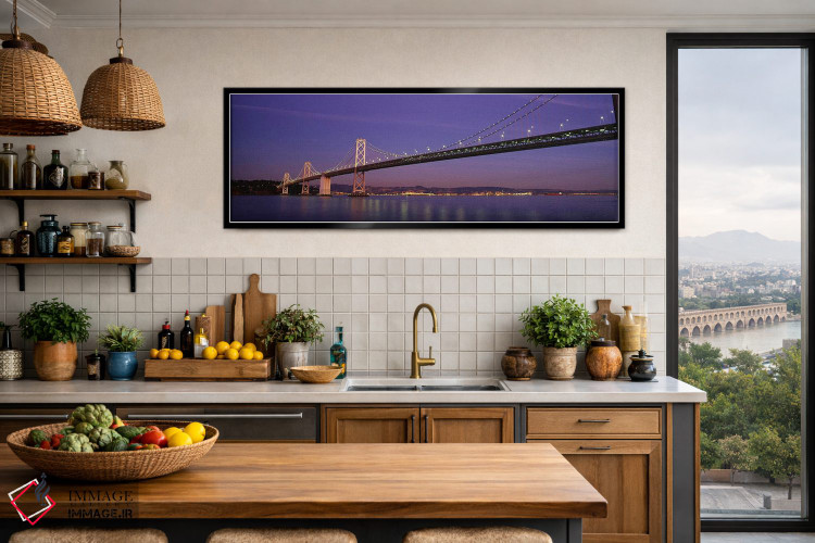 تابلو دکوراتیو Oakland Bay Bridge, San Francisco, California, USA,نمای… اثر پانورامیک ایمجز - D3B
