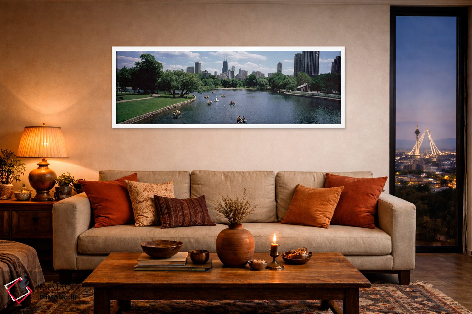 تابلو دکوراتیو Lincoln Park, Chicago, Illinois, USA,نمای بالا از گروهی… اثر پانورامیک ایمجز - D4W