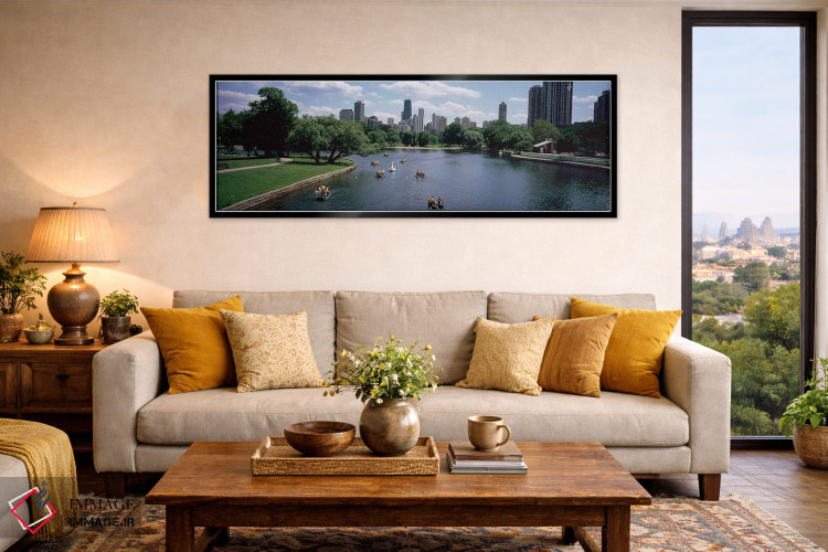 تابلو دکوراتیو Lincoln Park, Chicago, Illinois, USA,نمای بالا از گروهی… اثر پانورامیک ایمجز - D6B