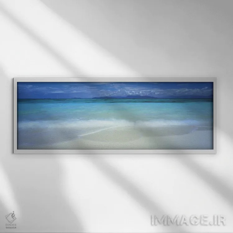 تابلو دکوراتیو Great Barrier Reef, Queensland, Australia,ابرها بر فراز… اثر پانورامیک ایمجز - نمای قابدار سفید