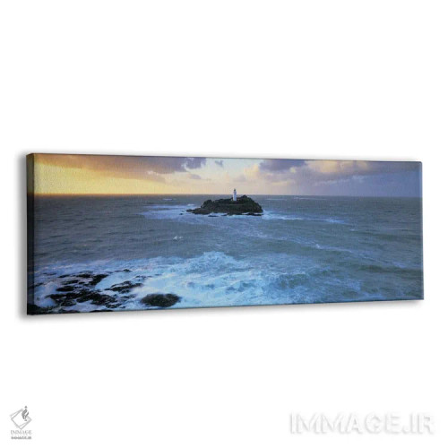 تابلو دکوراتیو Godrevy Island, St Ives Bay, Cornwall, England, United… اثر پانورامیک ایمجز - نمای پرسپکتیو محصول