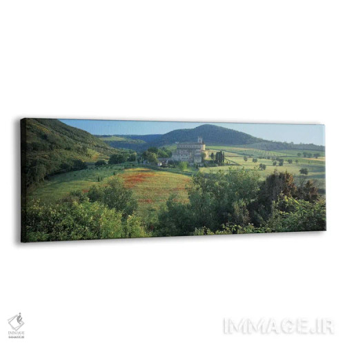 تابلو دکوراتیو Abbazia di Sant'Antimo, Tuscany, Italy,نمای بالا از کلی… اثر پانورامیک ایمجز - نمای پرسپکتیو محصول