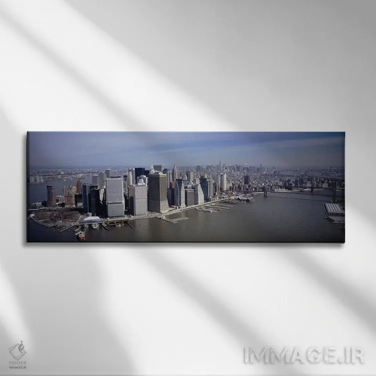 تابلو دکوراتیو Manhattan, NYC, New York City, New York State, USA,نمای… اثر پانورامیک ایمجز - نمای روبهرو روی دیوار
