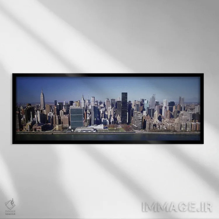 تابلو دکوراتیو Manhattan, New York City, New York State, USA,ساختمان ه… اثر پانورامیک ایمجز - نمای قابدار مشکی