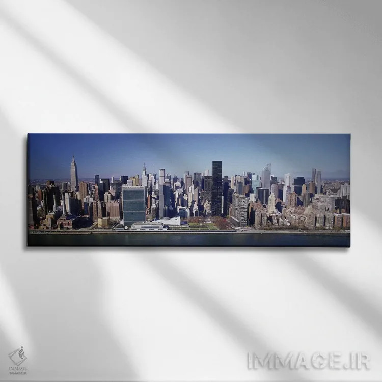 تابلو دکوراتیو Manhattan, New York City, New York State, USA,ساختمان ه… اثر پانورامیک ایمجز - نمای روبهرو روی دیوار