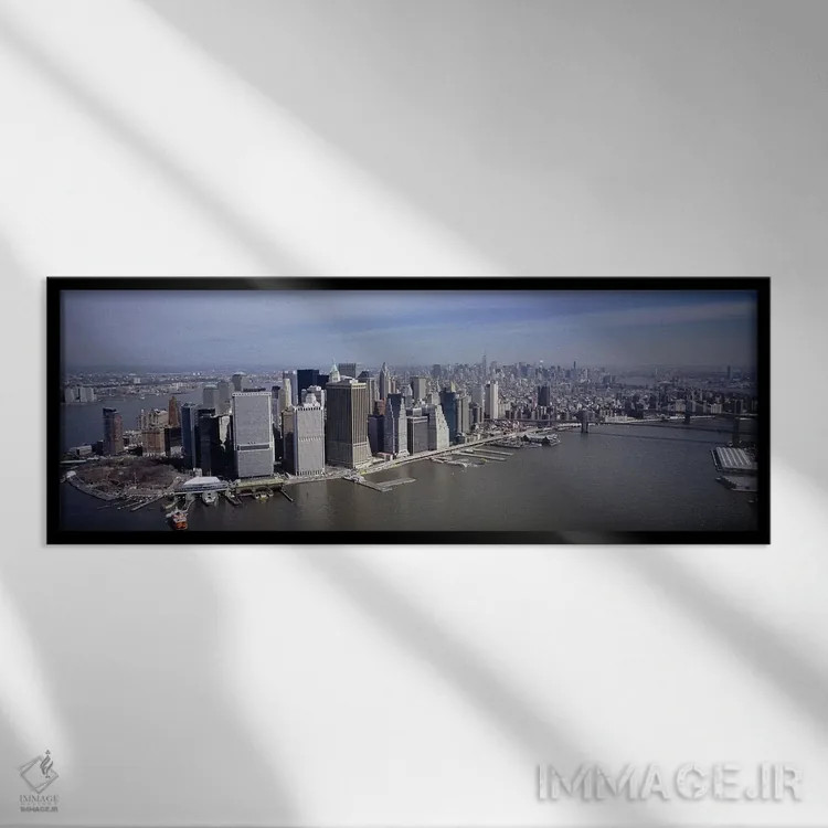 تابلو دکوراتیو Manhattan, NYC, New York City, New York State, USA,نمای… اثر پانورامیک ایمجز - نمای قابدار مشکی