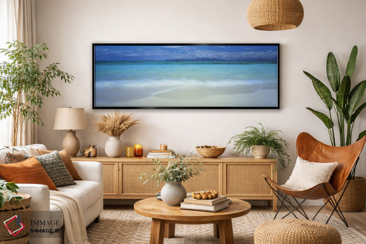 تابلو دکوراتیو Great Barrier Reef, Queensland, Australia,ابرها بر فراز… اثر پانورامیک ایمجز - D4B