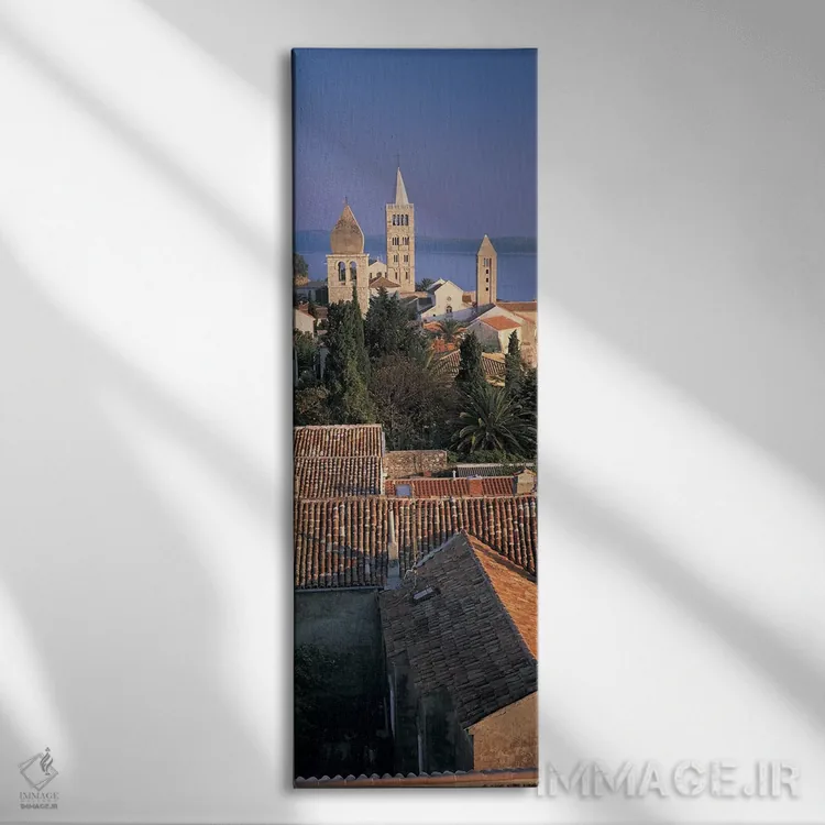 تابلو دکوراتیو Rab Island, Croatia,نمای بالا از یک شهر، جزیره راب، کرو… اثر پانورامیک ایمجز - نمای روبهرو روی دیوار