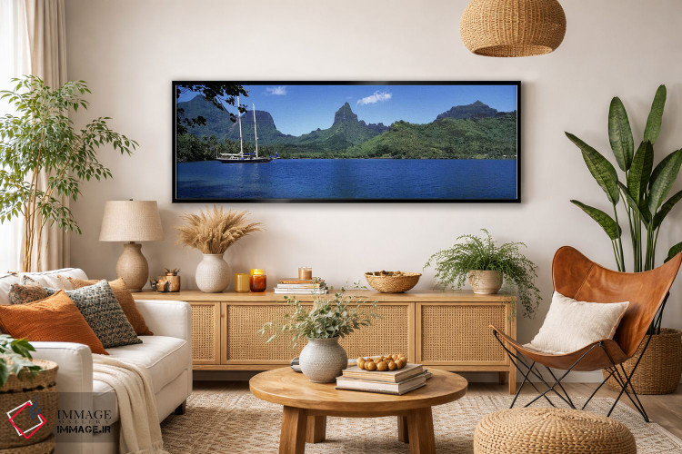 تابلو دکوراتیو Opunohu Bay, Mo'orea, Windward Islands, Society Islands… اثر پانورامیک ایمجز - D4B