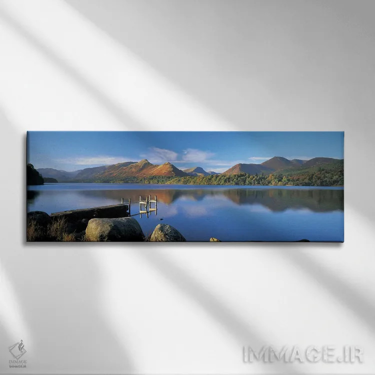 تابلو دکوراتیو Derwentwater, Lake District National Park, Cumbria, Eng… اثر پانورامیک ایمجز - نمای روبهرو روی دیوار