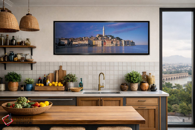تابلو دکوراتیو Rovinj, Croatia,شهر کنار آب، رووینی، کرواسی اثر پانورامیک ایمجز - D4B