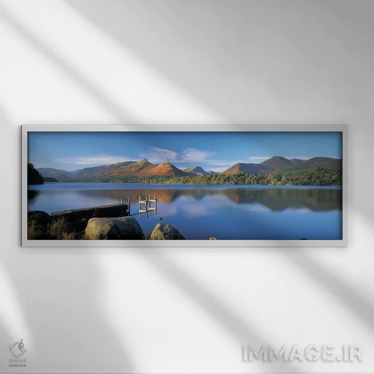 تابلو دکوراتیو Derwentwater, Lake District National Park, Cumbria, Eng… اثر پانورامیک ایمجز - نمای قابدار سفید