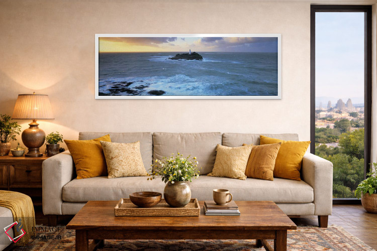 تابلو دکوراتیو Godrevy Island, St Ives Bay, Cornwall, England, United… اثر پانورامیک ایمجز - D4W