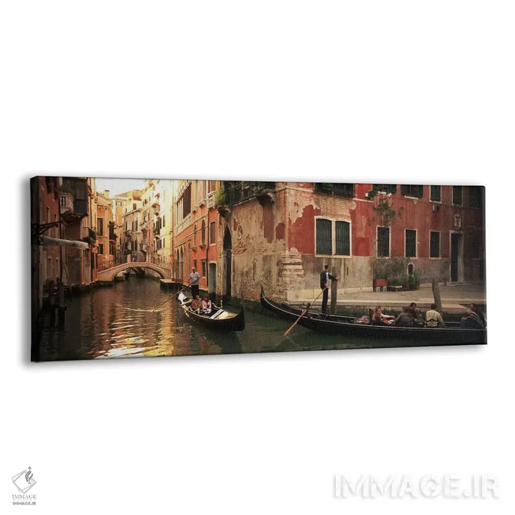 تابلو دکوراتیو Venice, Italy,گوندولاهای در حال حرکت در کانال، ونیز، ای… اثر پانورامیک ایمجز - نمای پرسپکتیو محصول