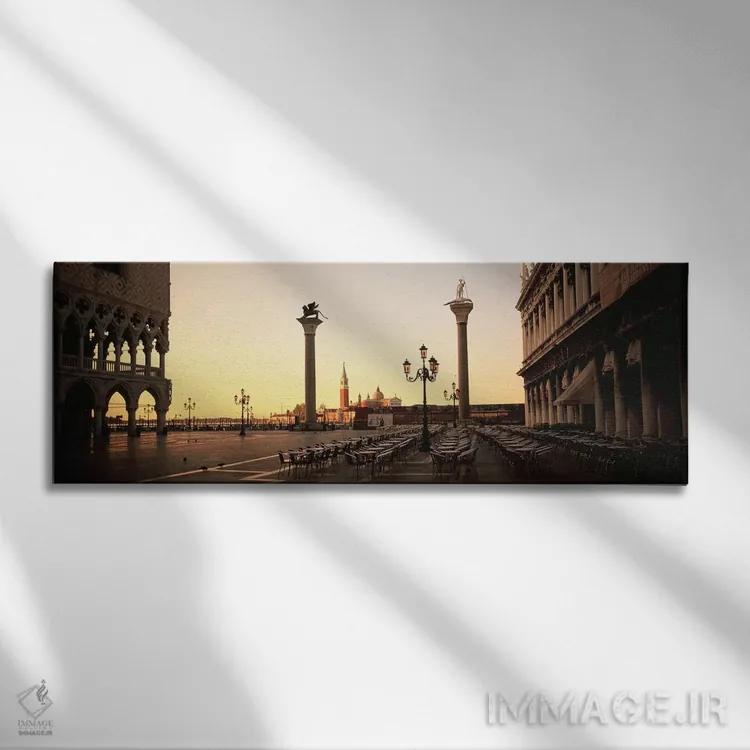 تابلو دکوراتیو Venice, Italy,میدانچه سان مارکو در غروب، ونیز، ایتالیا اثر پانورامیک ایمجز - نمای روبهرو روی دیوار