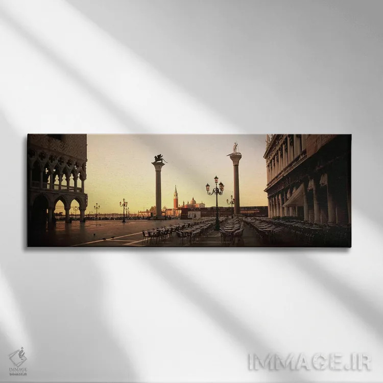 تابلو دکوراتیو Venice, Italy,میدانچه سان مارکو در غروب، ونیز، ایتالیا اثر پانورامیک ایمجز - نمای روبهرو روی دیوار