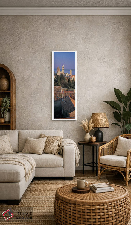 تابلو دکوراتیو Rab Island, Croatia,نمای بالا از یک شهر، جزیره راب، کرو… اثر پانورامیک ایمجز - D6W