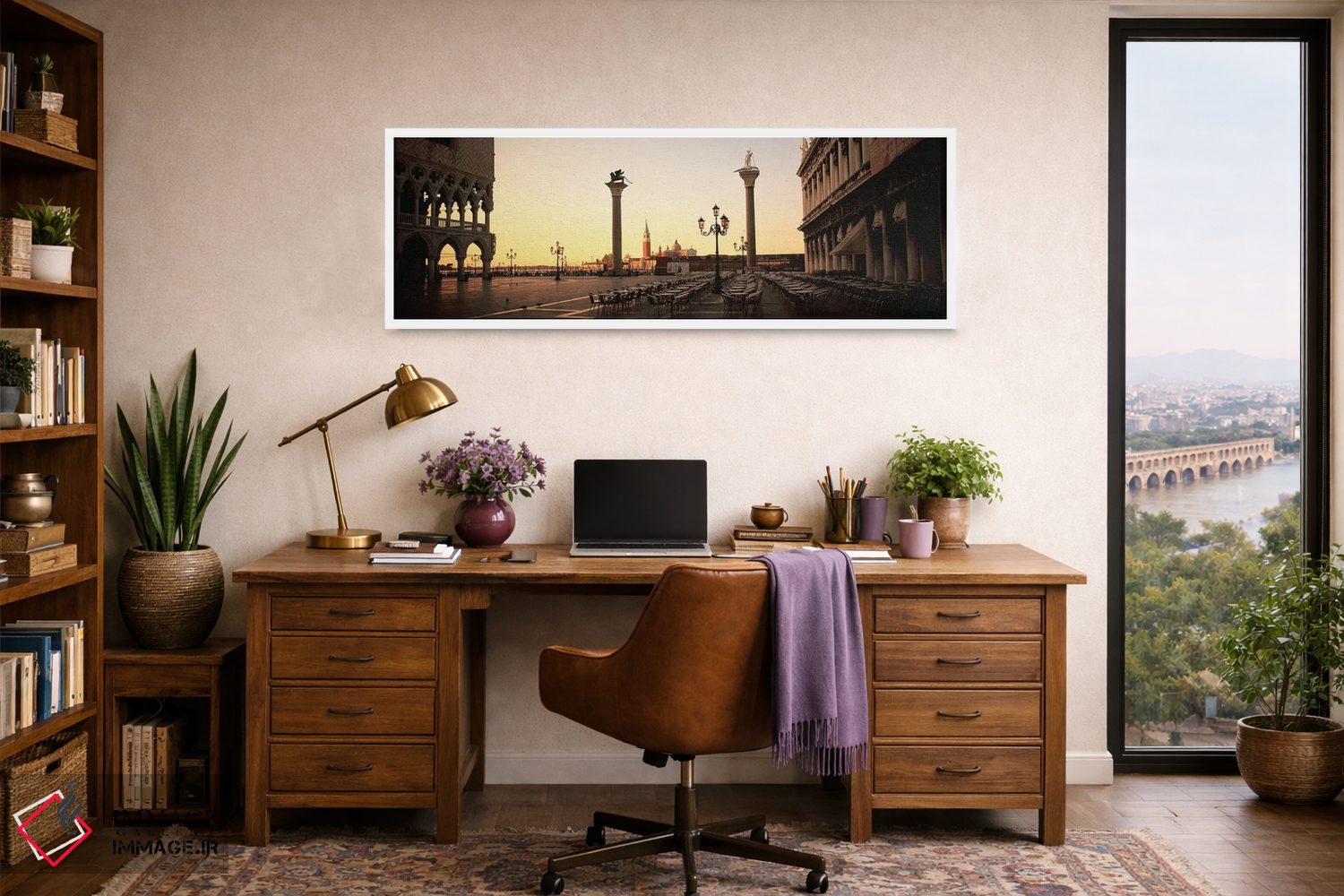 تابلو دکوراتیو Venice, Italy,میدانچه سان مارکو در غروب، ونیز، ایتالیا اثر پانورامیک ایمجز - D1W