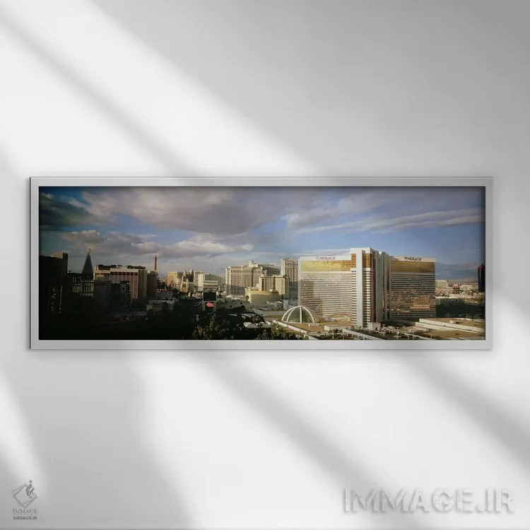 تابلو دکوراتیو The Strip, Las Vegas, Nevada, USA #3,نمای بالا از ساختم… اثر پانورامیک ایمجز - نمای قابدار سفید