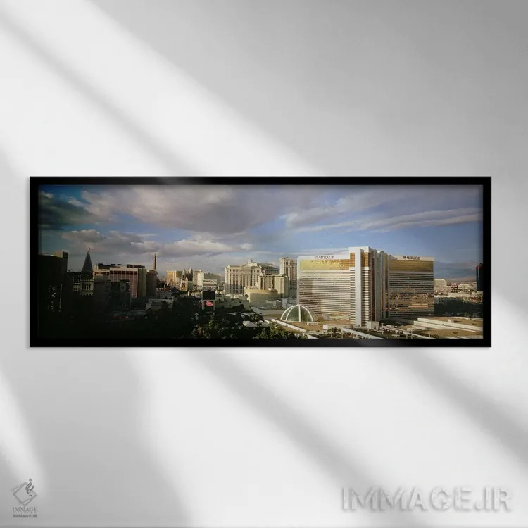 تابلو دکوراتیو The Strip, Las Vegas, Nevada, USA #3,نمای بالا از ساختم… اثر پانورامیک ایمجز - نمای قابدار مشکی