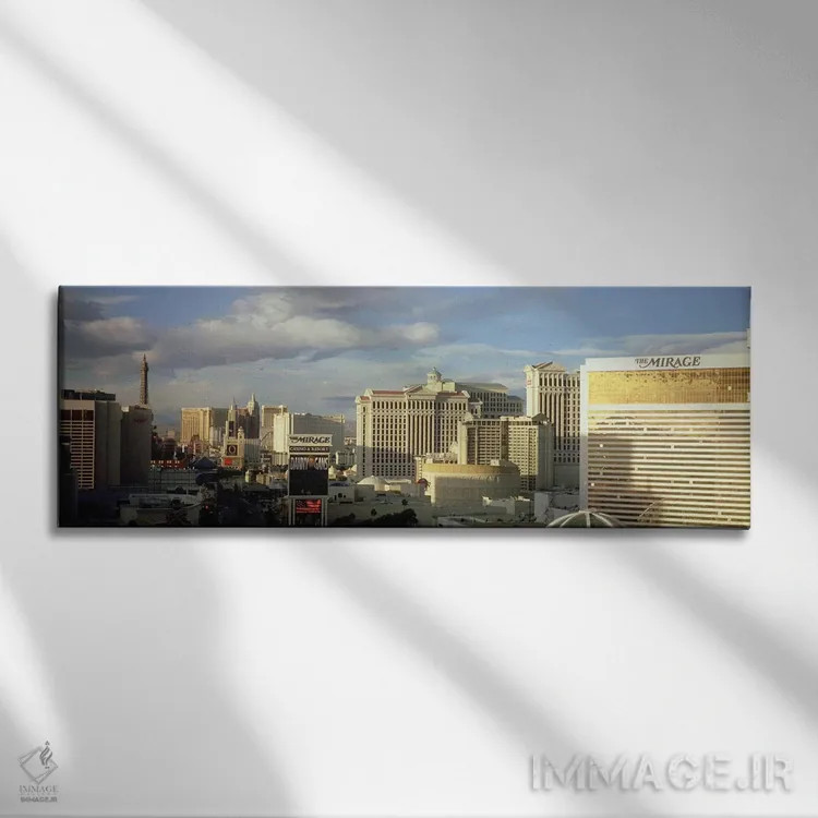 تابلو دکوراتیو The Strip, Las Vegas, Nevada, USA #2,نمای بالا از ساختم… اثر پانورامیک ایمجز - نمای روبهرو روی دیوار