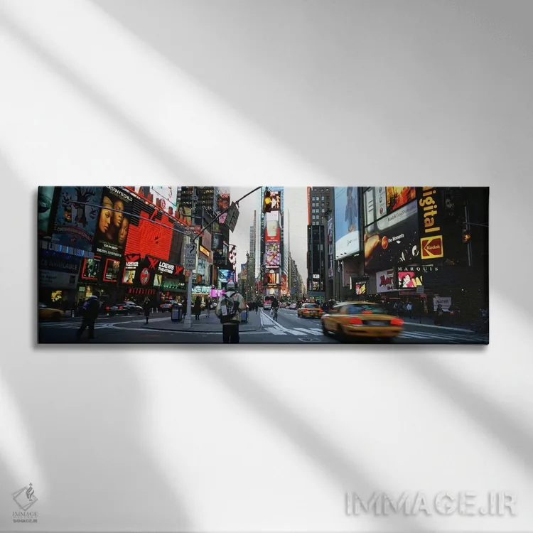 تابلو دکوراتیو Times Square, New York City, New York, USA,ترافیک در خی… اثر پانورامیک ایمجز - نمای روبهرو روی دیوار