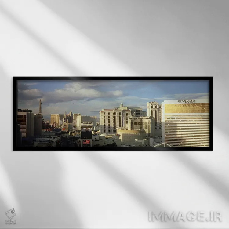تابلو دکوراتیو The Strip, Las Vegas, Nevada, USA #2,نمای بالا از ساختم… اثر پانورامیک ایمجز - نمای قابدار مشکی