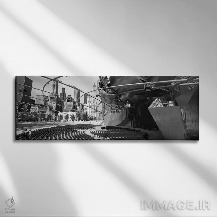 تابلو دکوراتیو Pritzker Pavilion, Millennium Park, Chicago, Illinois… اثر پانورامیک ایمجز - نمای روبهرو روی دیوار
