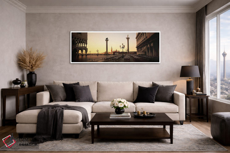 تابلو دکوراتیو Venice, Italy,میدانچه سان مارکو در غروب، ونیز، ایتالیا اثر پانورامیک ایمجز - D4W