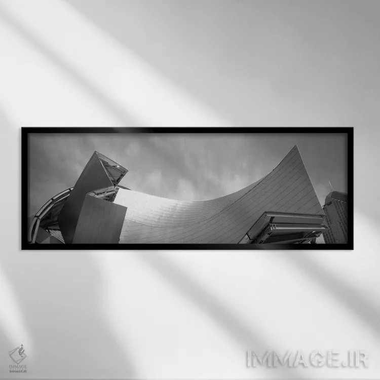 تابلو دکوراتیو Millennium Park, Chicago, Illinois, USA,نمای زاویه پایی… اثر پانورامیک ایمجز - نمای قابدار مشکی