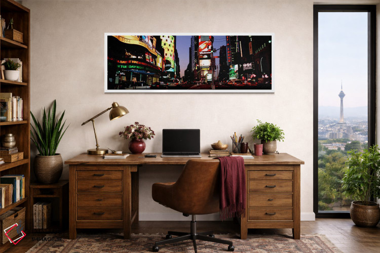 تابلو دکوراتیو Times Square, New York City, New York, USA #2,ترافیک در… اثر پانورامیک ایمجز - D1W