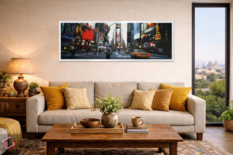 تابلو دکوراتیو Times Square, New York City, New York, USA,ترافیک در خی… اثر پانورامیک ایمجز - D5W