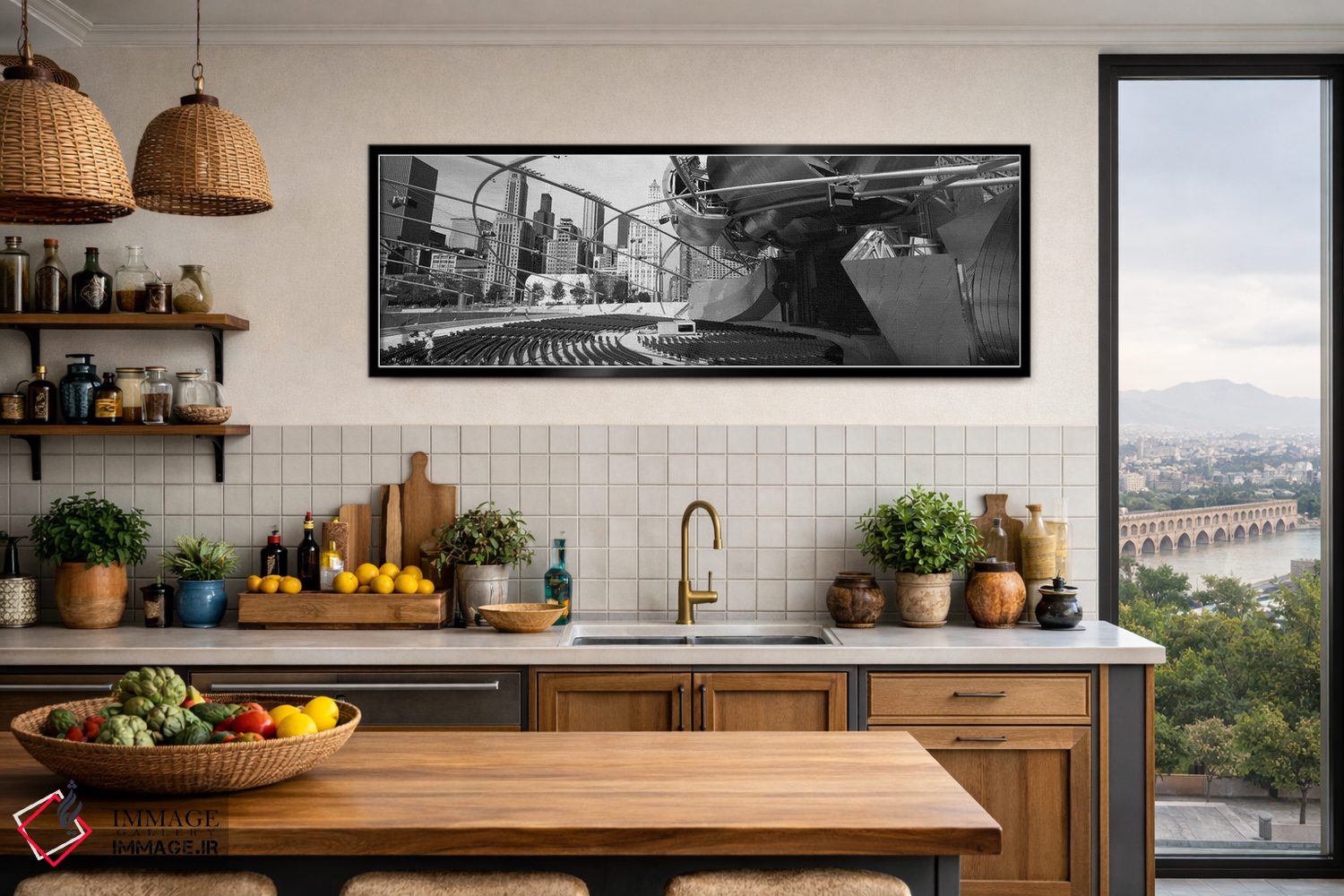 تابلو دکوراتیو Pritzker Pavilion, Millennium Park, Chicago, Illinois… اثر پانورامیک ایمجز - D4B