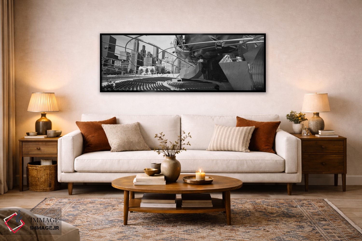 تابلو دکوراتیو Pritzker Pavilion, Millennium Park, Chicago, Illinois… اثر پانورامیک ایمجز - D6B