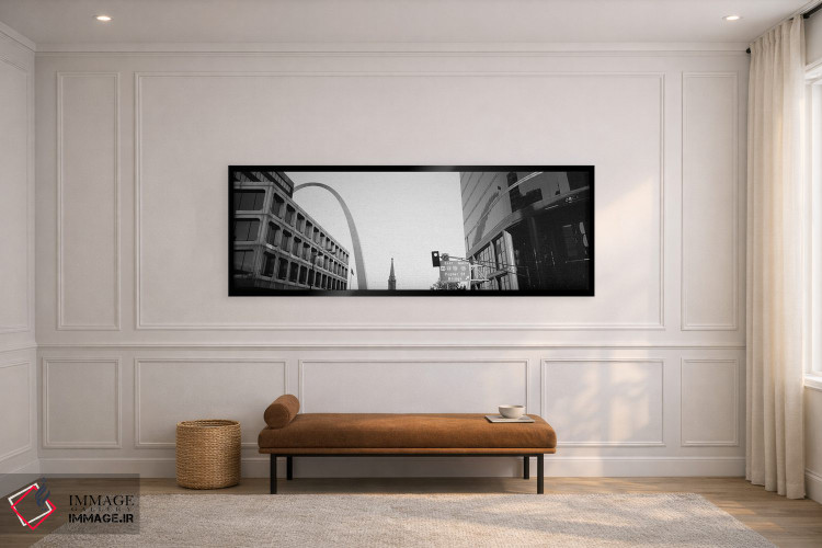 تابلو دکوراتیو St. Louis, Missouri, USA,نمای زاویه پایین از خیابان چها… اثر پانورامیک ایمجز - D2B