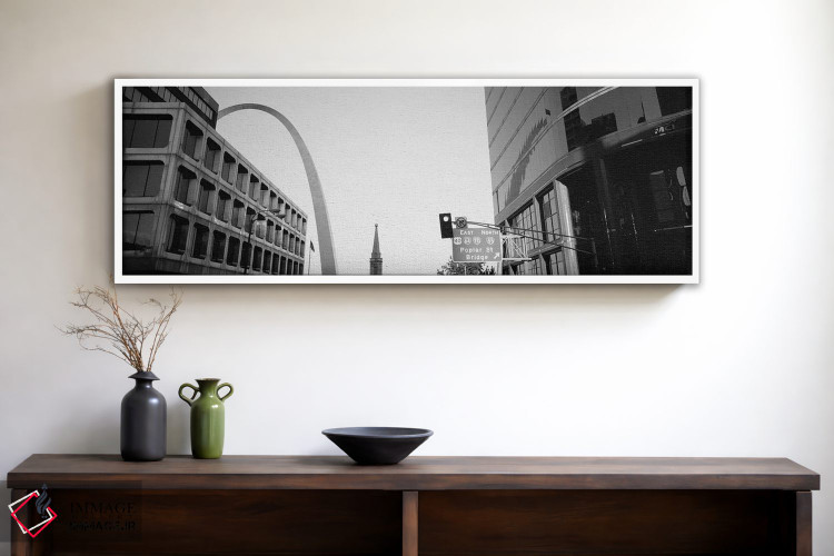 تابلو دکوراتیو St. Louis, Missouri, USA,نمای زاویه پایین از خیابان چها… اثر پانورامیک ایمجز - D1W