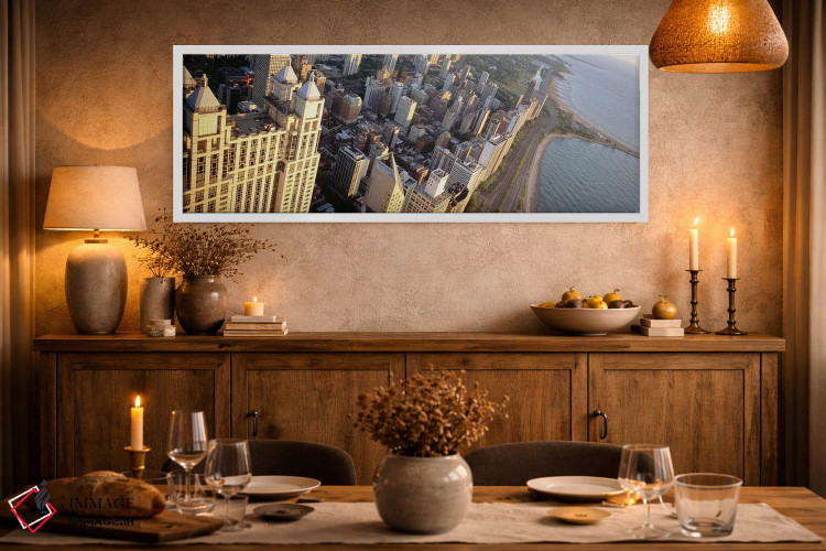 تابلو دکوراتیو Lake Shore Drive, Chicago, Illinois, USA,نمای بالا از ا… اثر پانورامیک ایمجز - D1W