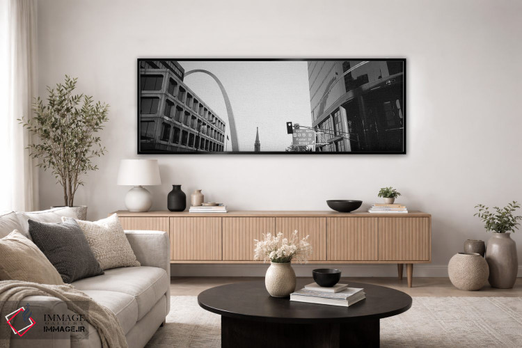 تابلو دکوراتیو St. Louis, Missouri, USA,نمای زاویه پایین از خیابان چها… اثر پانورامیک ایمجز - D3B