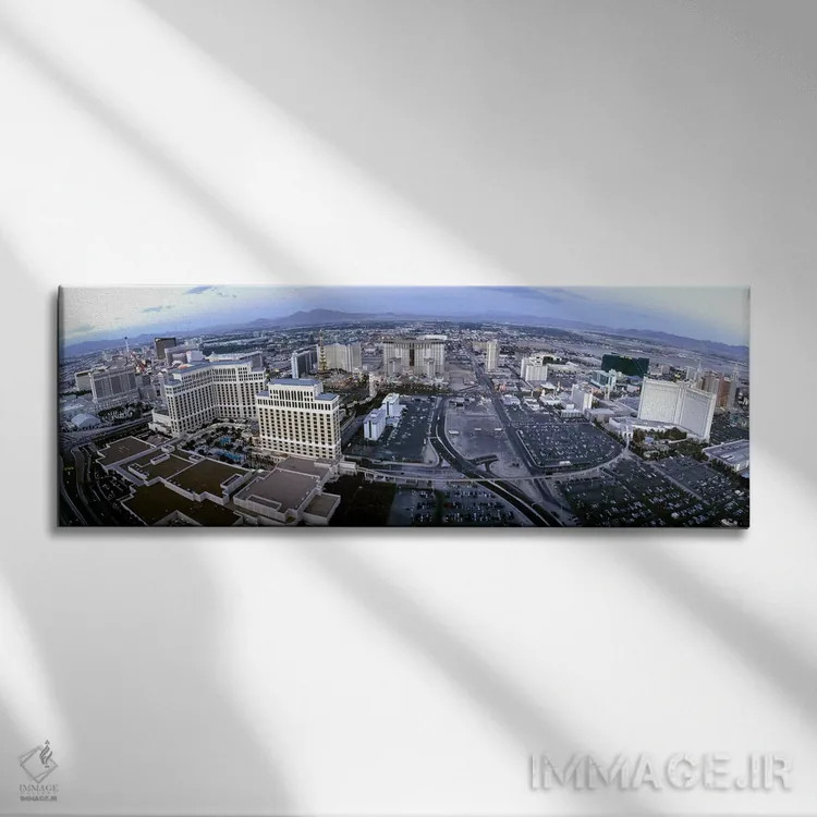 تابلو دکوراتیو Las Vegas, Nevada, USA,نمای هوایی از شهر، لاس وگاس، نوا… اثر پانورامیک ایمجز - نمای روبهرو روی دیوار