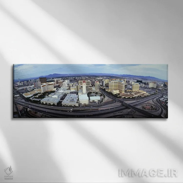 تابلو دکوراتیو Las Vegas, Nevada, USA #2,نمای هوایی از شهر، لاس وگاس… اثر پانورامیک ایمجز - نمای روبهرو روی دیوار