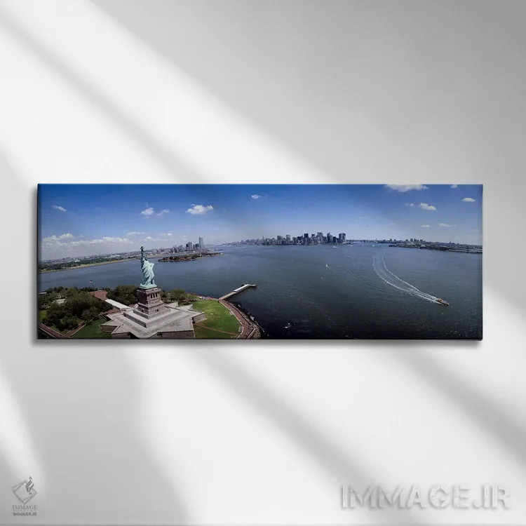 تابلو دکوراتیو Statue of Liberty, New York City, New York State, USA,ن… اثر پانورامیک ایمجز - نمای روبهرو روی دیوار