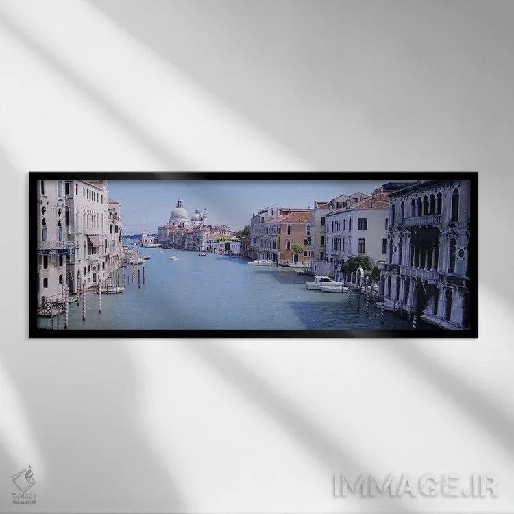 تابلو دکوراتیو Santa Maria Della Salute, Venice, Italy,ساختمان های کنا… اثر پانورامیک ایمجز - نمای قابدار مشکی