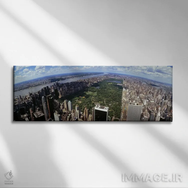تابلو دکوراتیو Manhattan, New York City, New York State, USA,نمای هوای… اثر پانورامیک ایمجز - نمای روبهرو روی دیوار